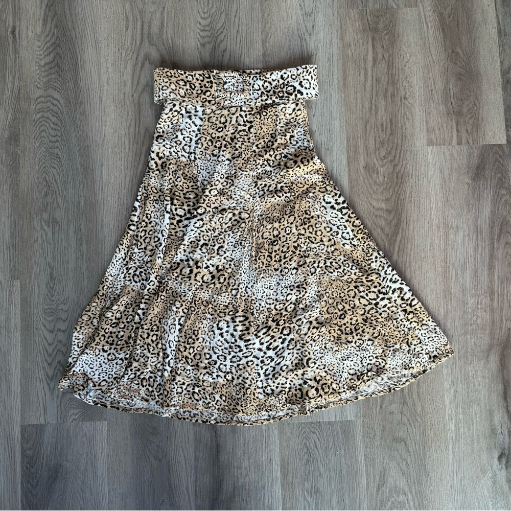 Cheetah midi skirt